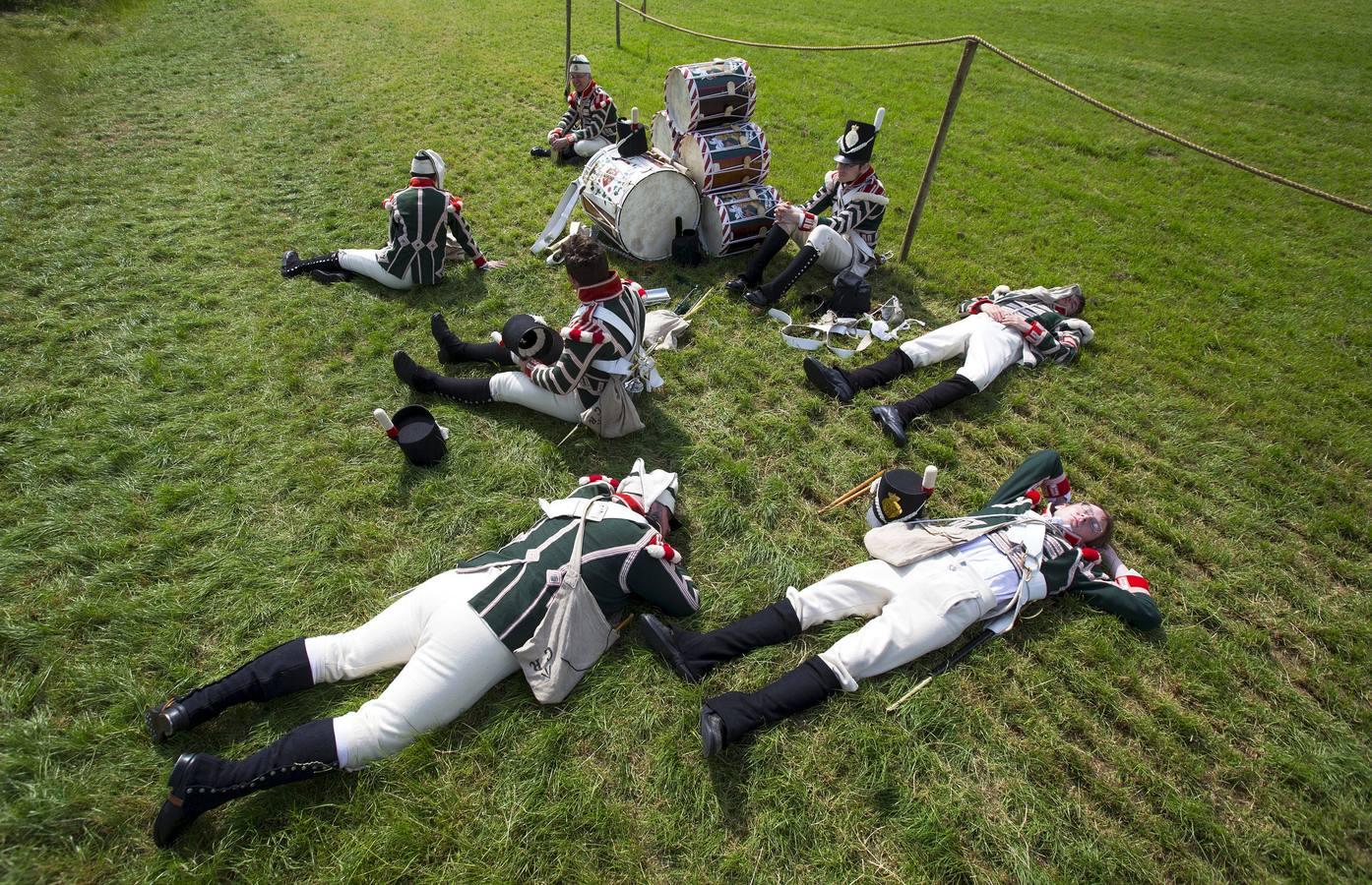 Recreación de la batalla de Waterloo