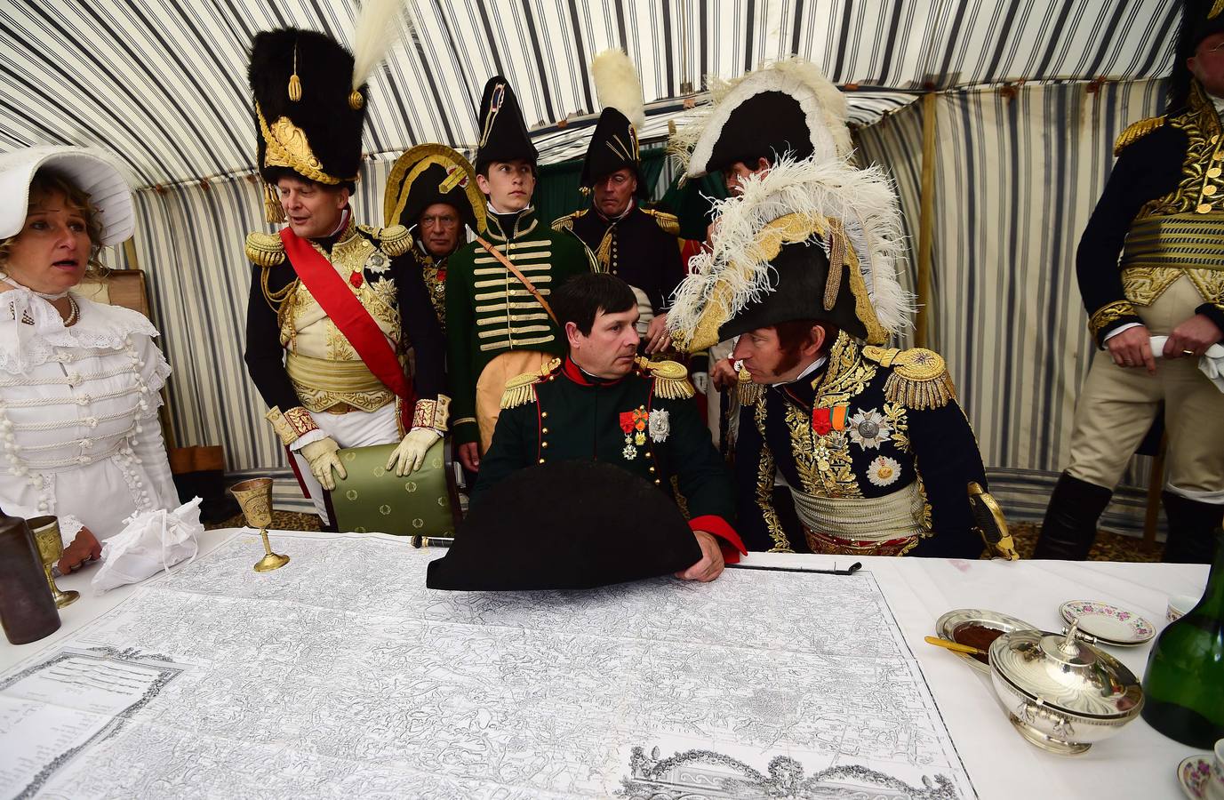 Recreación de la batalla de Waterloo