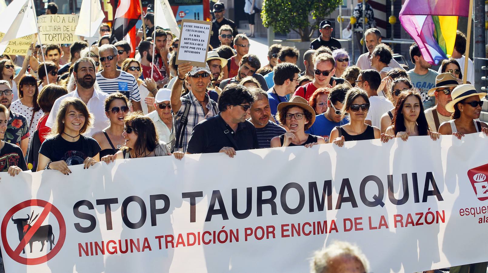 Manifestación antitaurina en Alicante