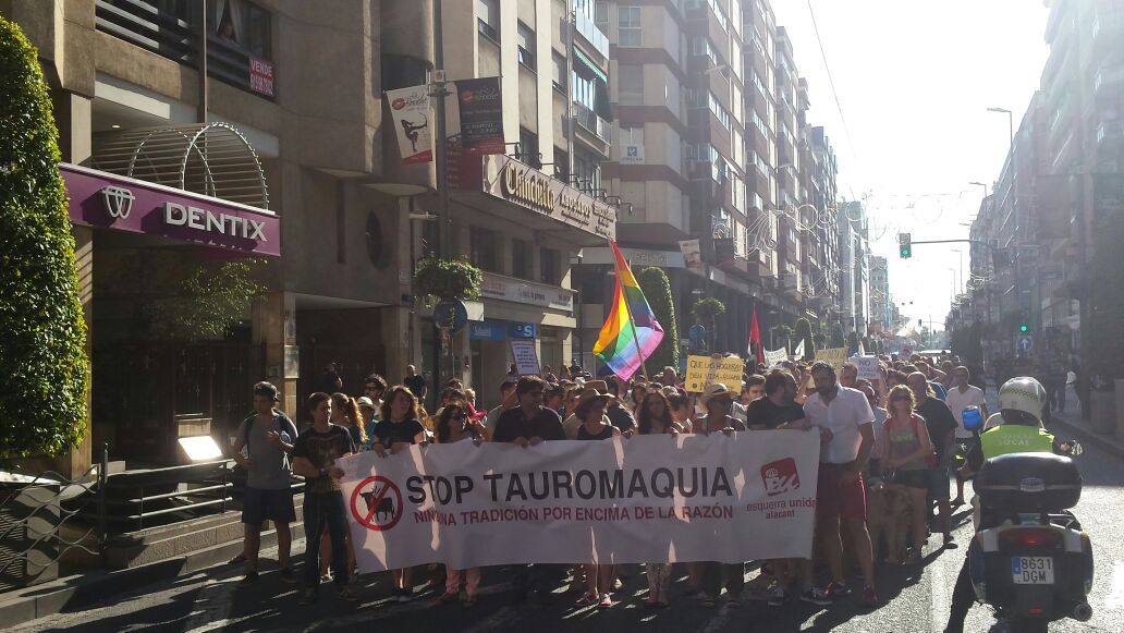 Manifestación antitaurina en Alicante