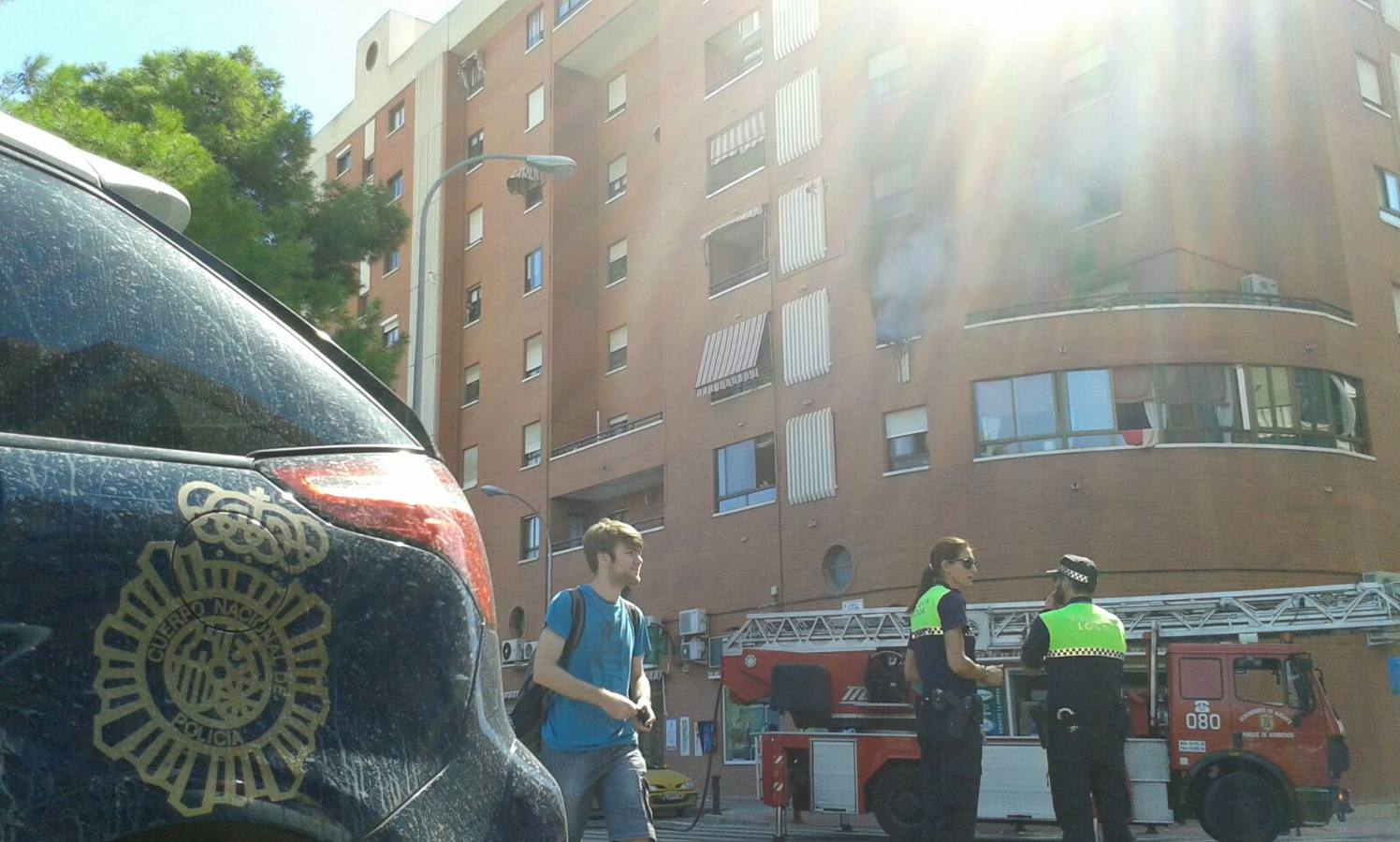 Incendio en una vivienda en el barrio de San Blas