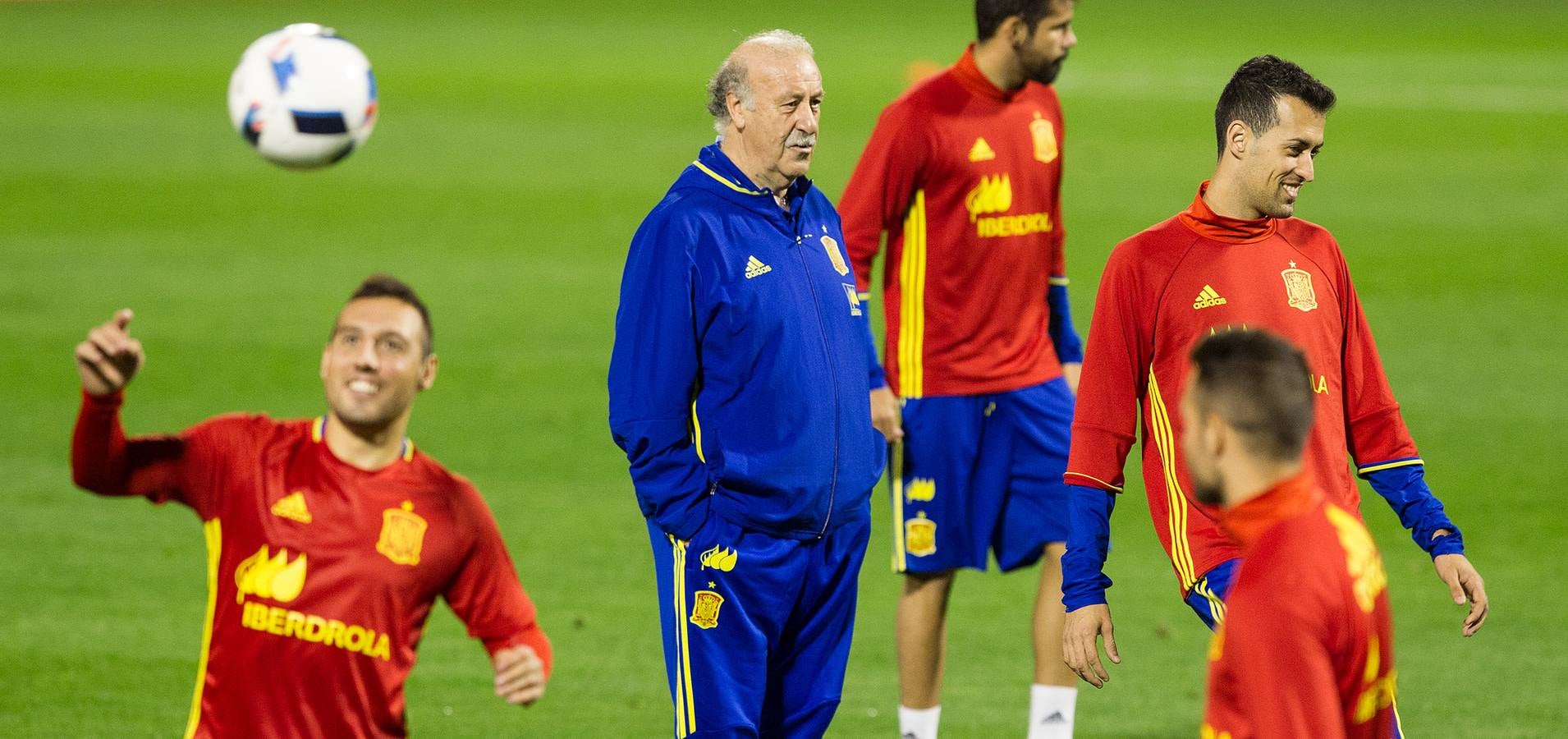 Entrenamiento de la selección española en el Rico Pérez