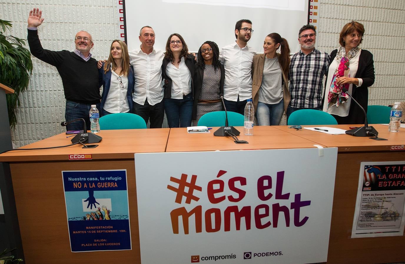 Presentación de los candidatos de Compromís-Podemos-És el momento al Congreso