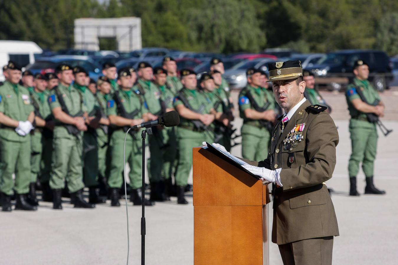 Parada para festejar la Inmaculada en la Bripac