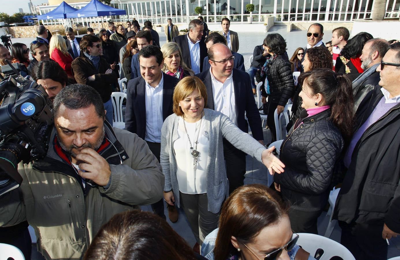 Los populares participan en un acto de apoyo al Corredor Mediterráneo