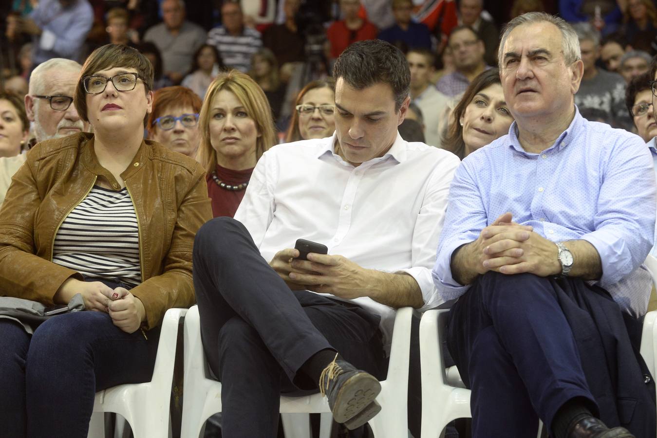 Pedro Sánchez, en Murcia: «En lo único que no ha recortado el PP es en corrupción»