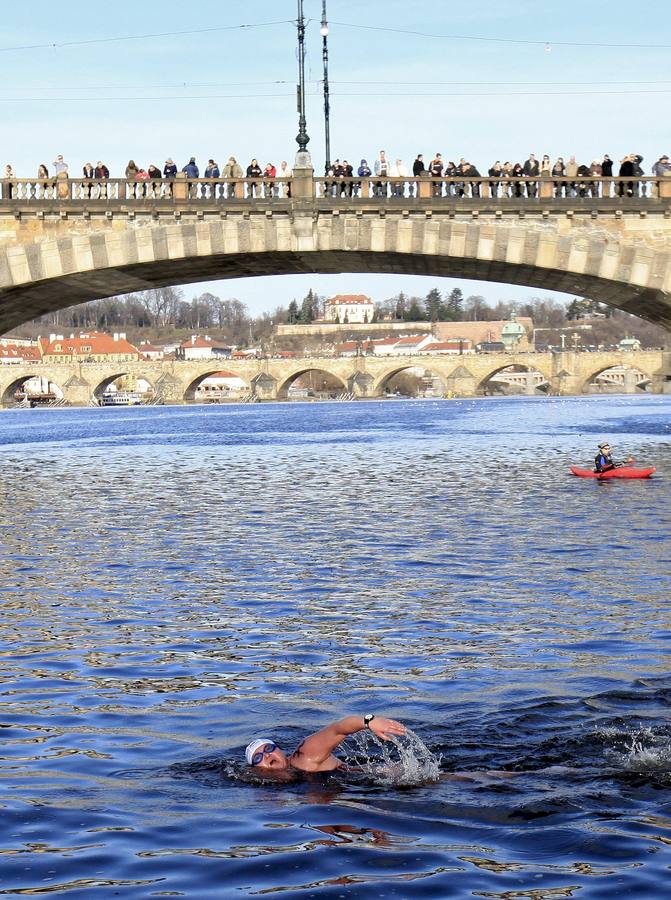 Chapuzón navideño... y helado