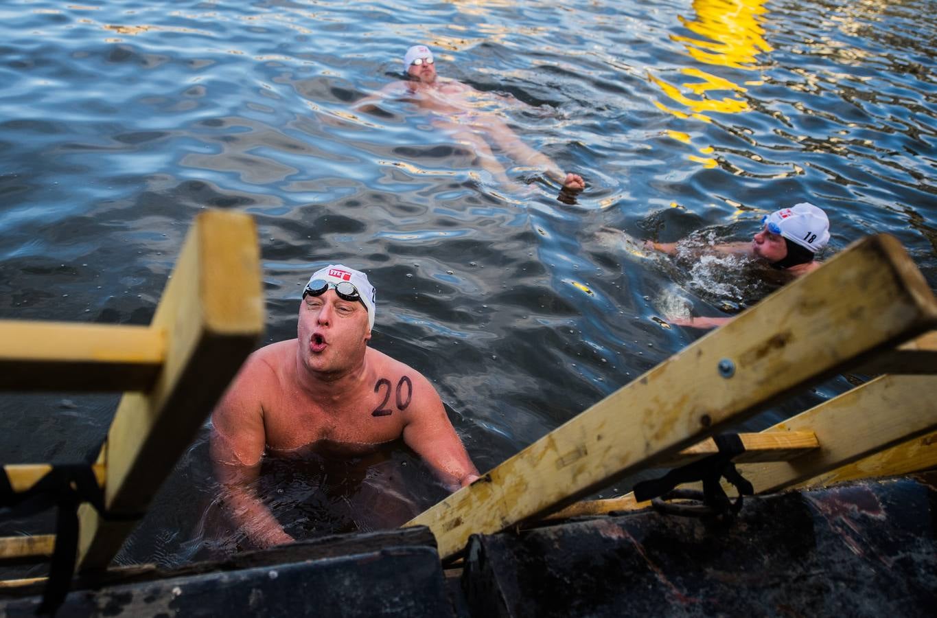 Chapuzón navideño... y helado