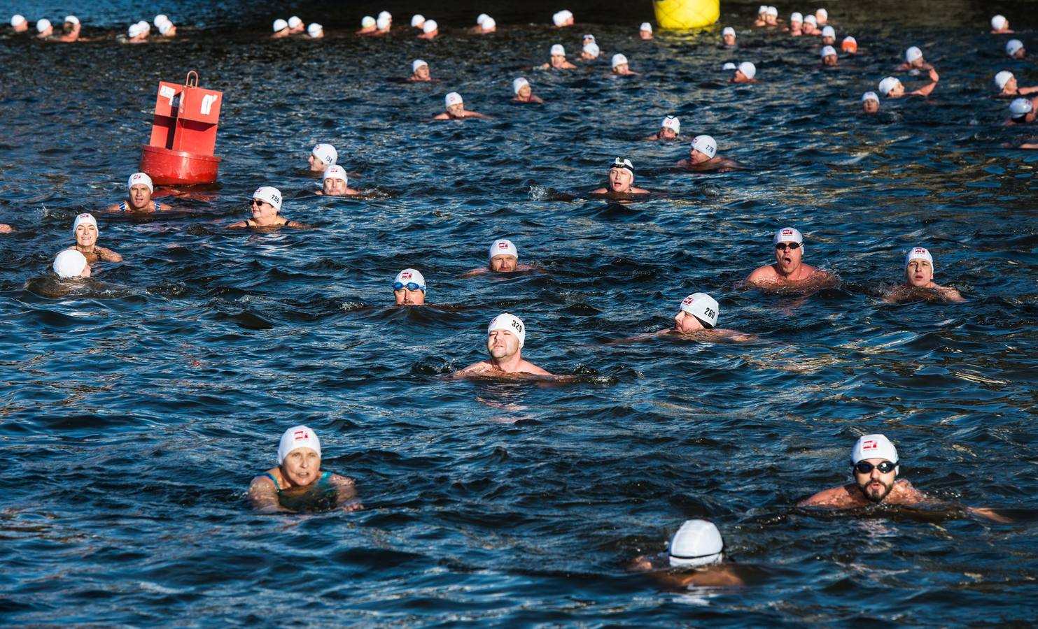 Chapuzón navideño... y helado