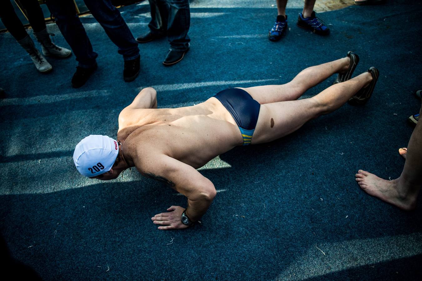 Chapuzón navideño... y helado