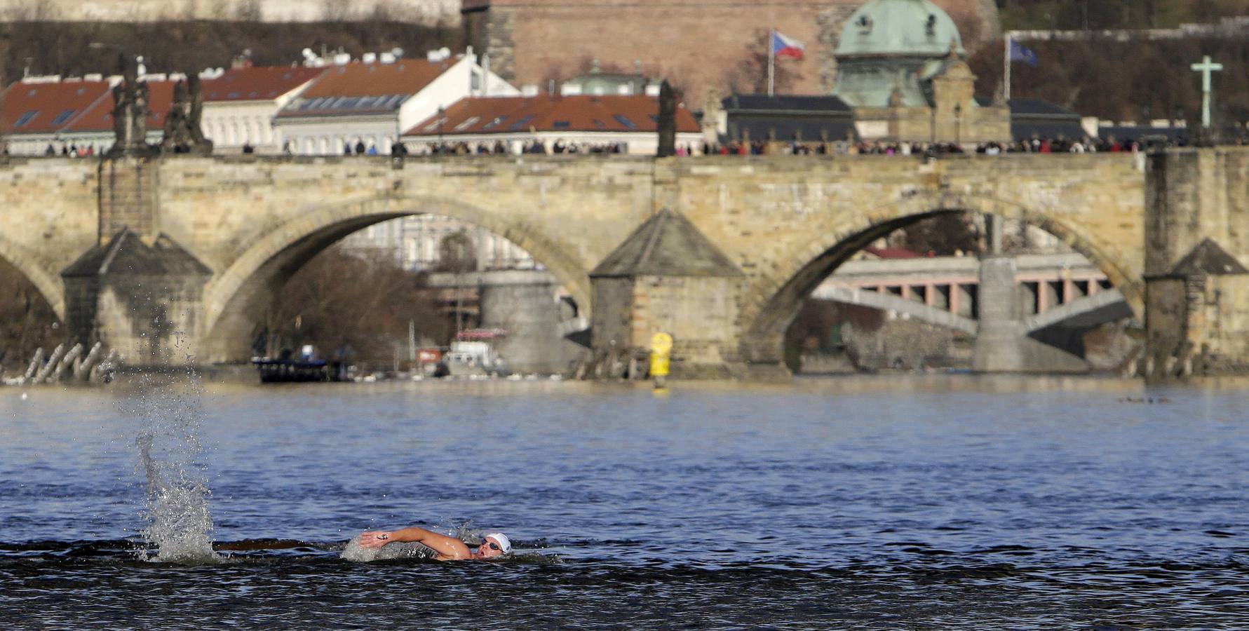 Chapuzón navideño... y helado