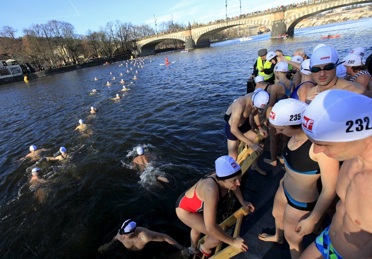 Chapuzón navideño... y helado