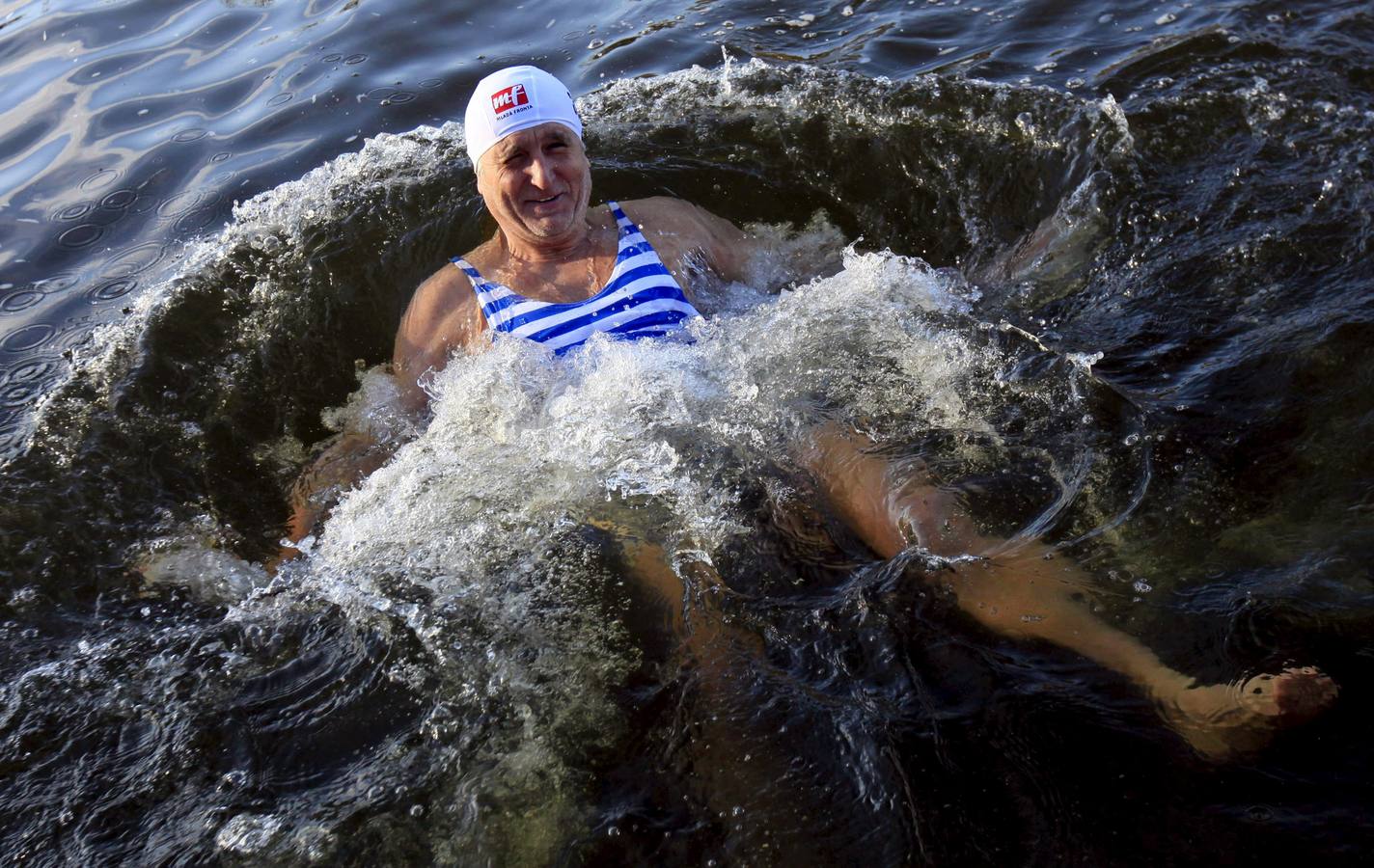 Chapuzón navideño... y helado