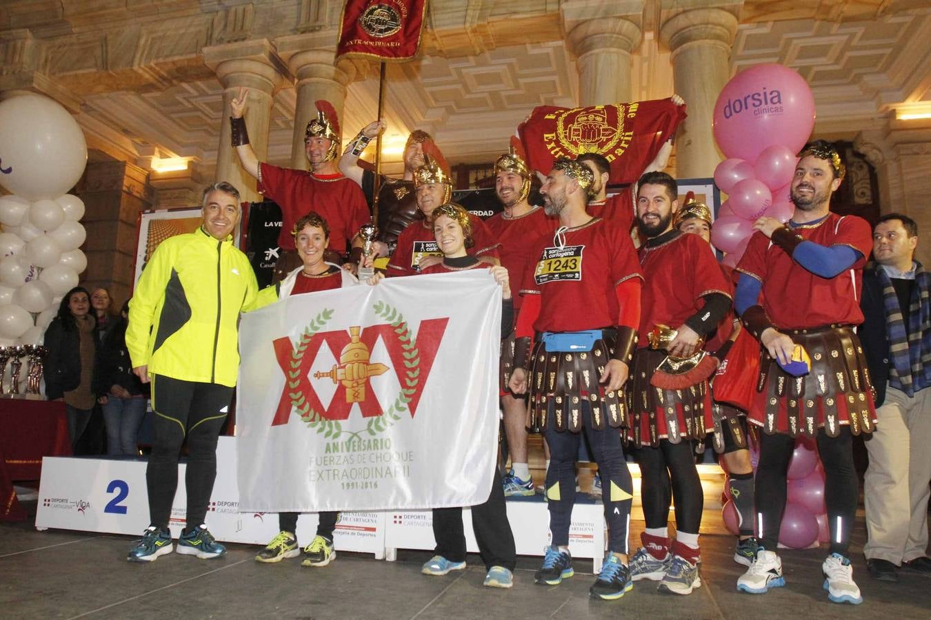 Podium de la San Silvestre de Cartagena 2015