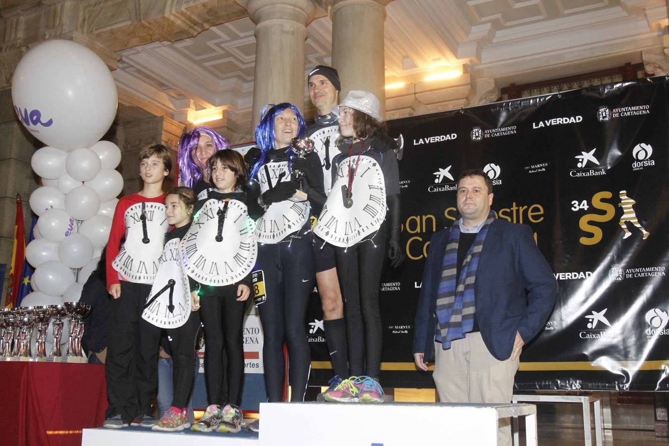 Podium de la San Silvestre de Cartagena 2015