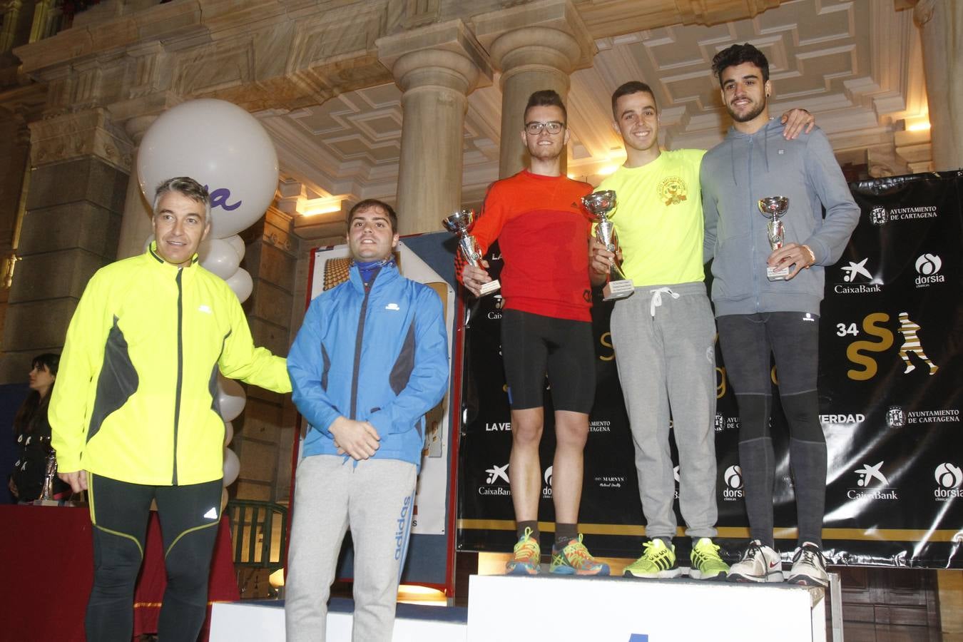 Podium de la San Silvestre de Cartagena 2015