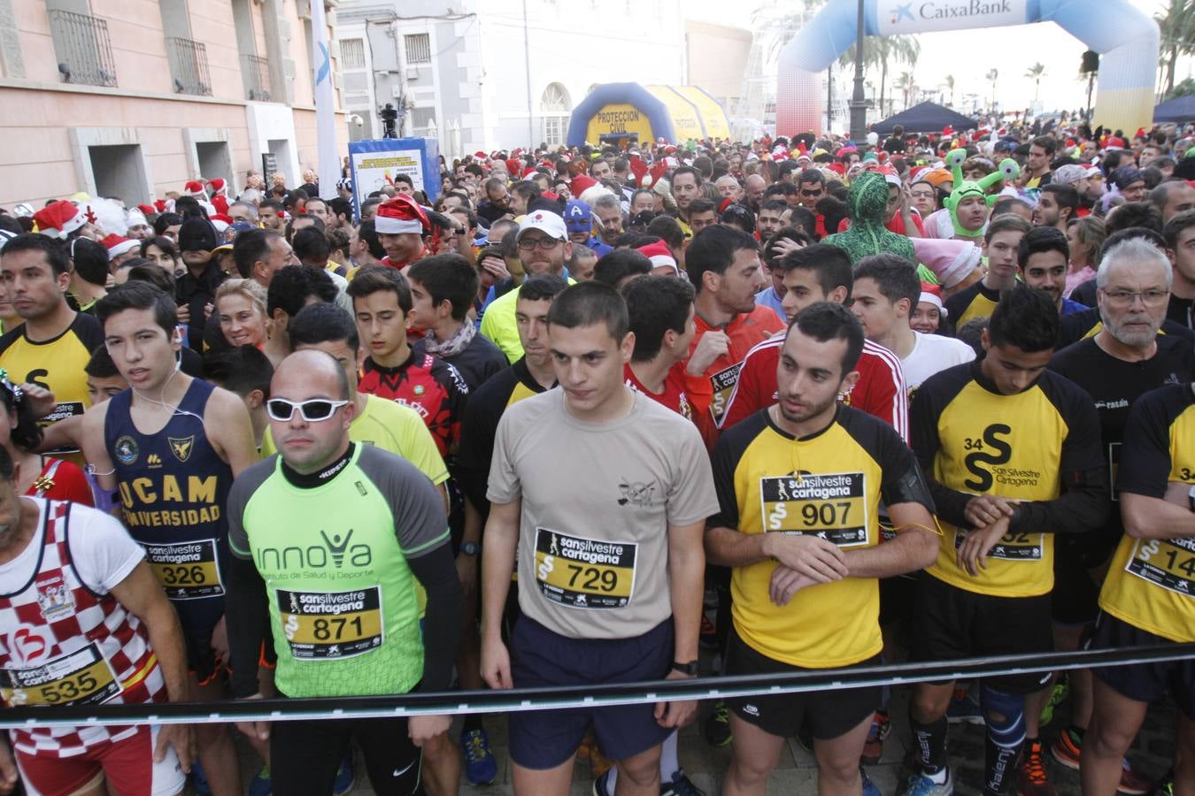 Primeros metros de la San Silvestre de Cartagena 2015