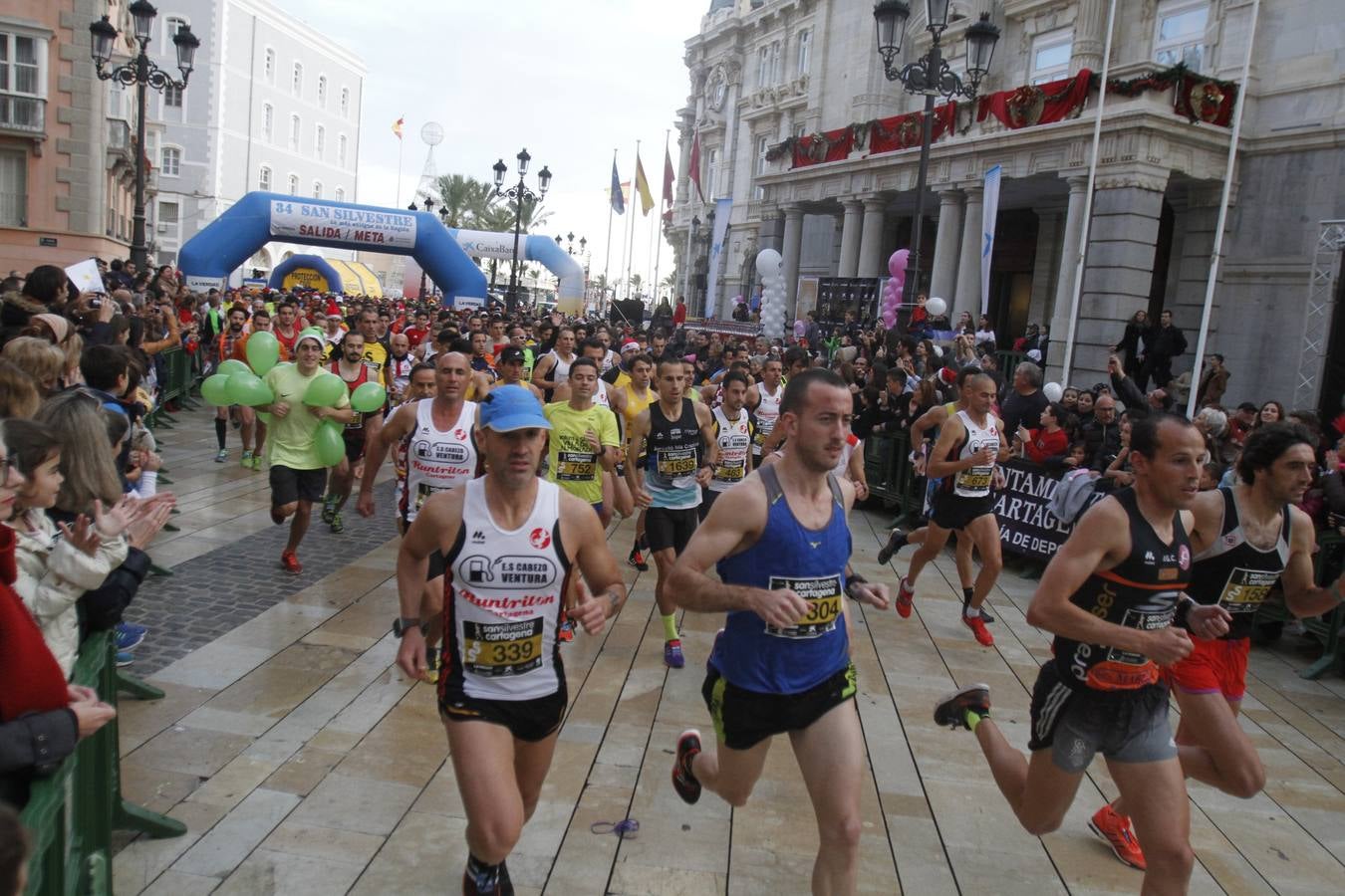 Primeros metros de la San Silvestre de Cartagena 2015