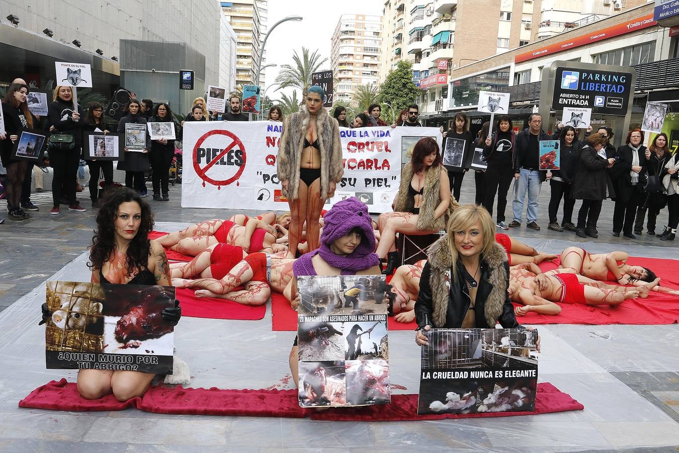 Protesta contra la industria peletera en Murcia