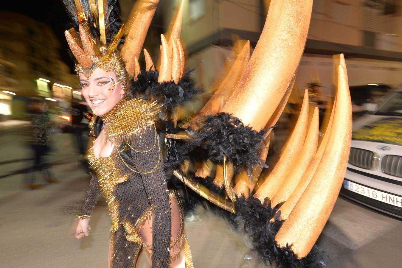Belleza y plumas contra el viento