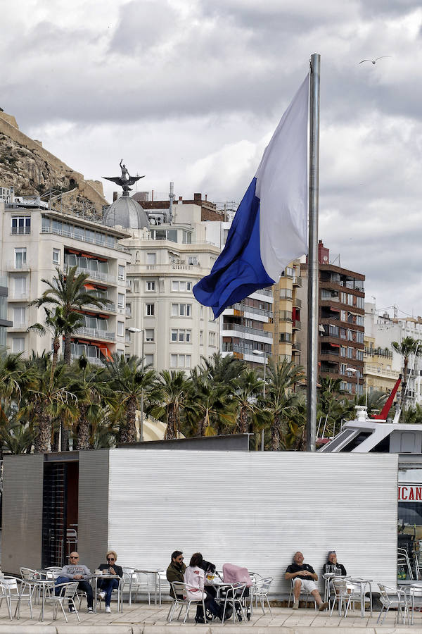 El temporal deja fuertes rachas de viento en Alicante