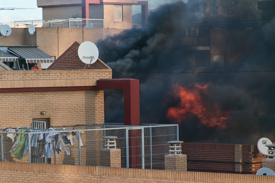 Incendio en el barrio de San Blas