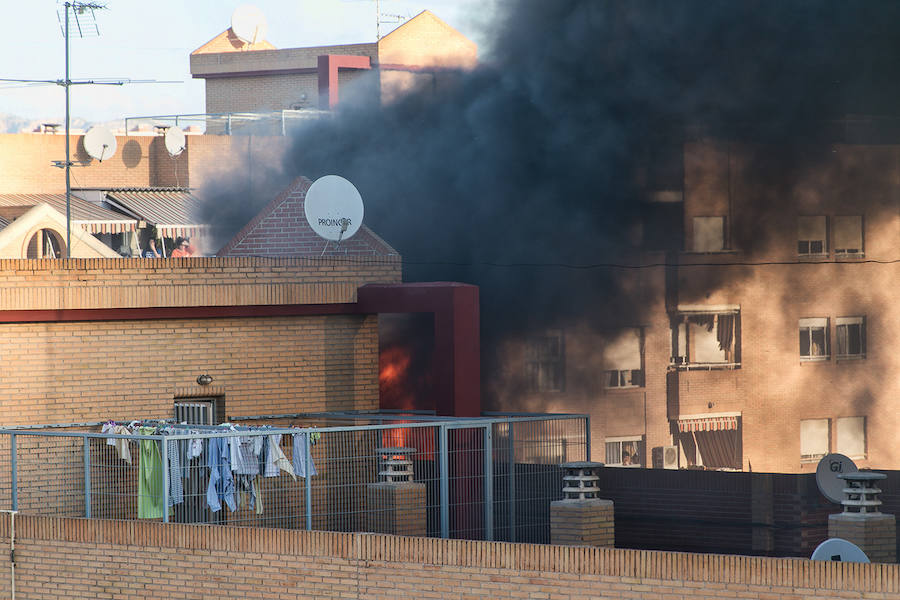 Incendio en el barrio de San Blas