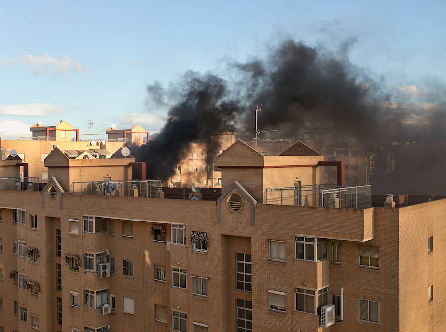 Incendio en el barrio de San Blas