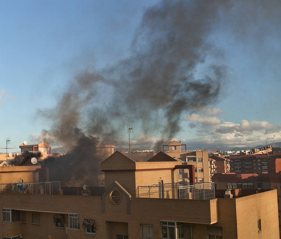 Incendio en el barrio de San Blas