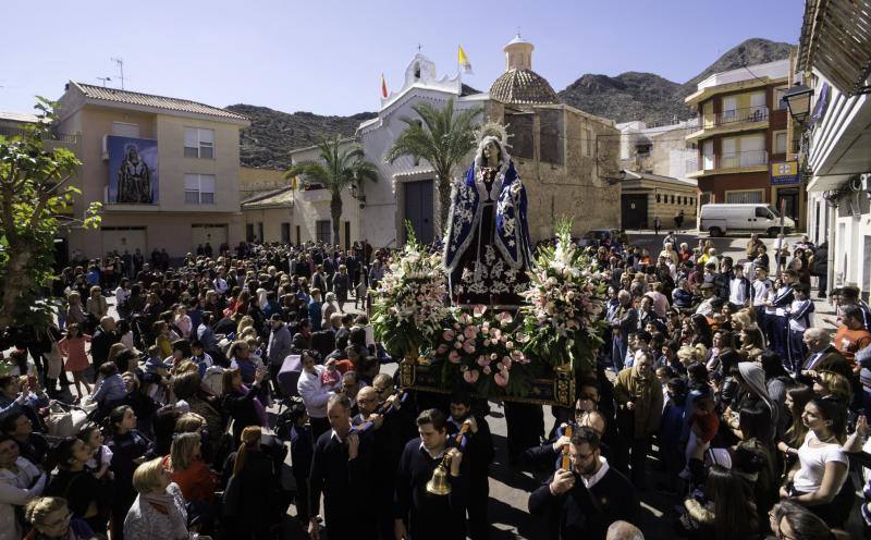La bajada de la Virgen de los Dolores a San Martín anticipa los actos de la Semana Santa de Callosa