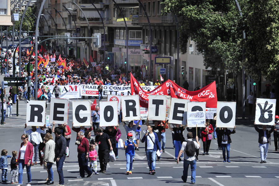 Manifestación del Primero de Mayo en Murcia