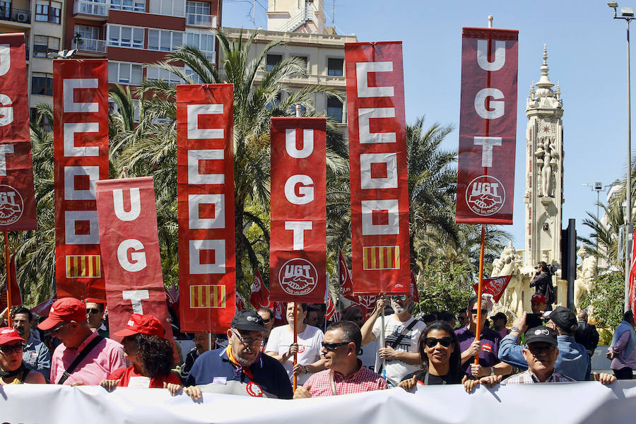 Manifestación del Día del Trabajo en Alicante