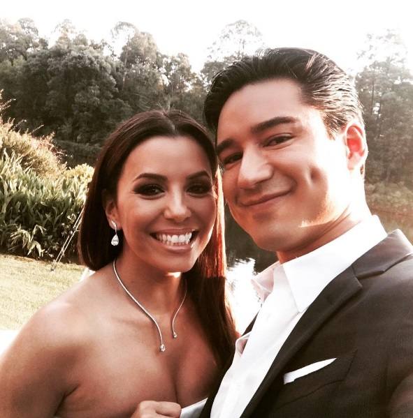 Eva Longoria con su gran amigo, el actor y presentador Mario López.