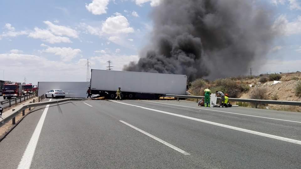 Grave accidente en la A-7 en Murcia