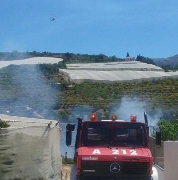 Incendio forestal en Callosa d&#039;en Sarrià