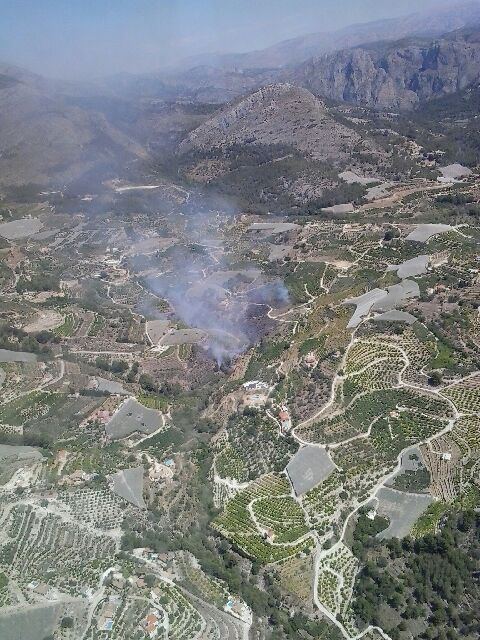 Incendio forestal en Callosa d&#039;en Sarrià