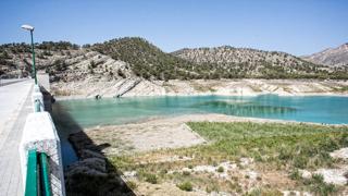 Sequía en el pantano del Amadorio, en Villajoyosa