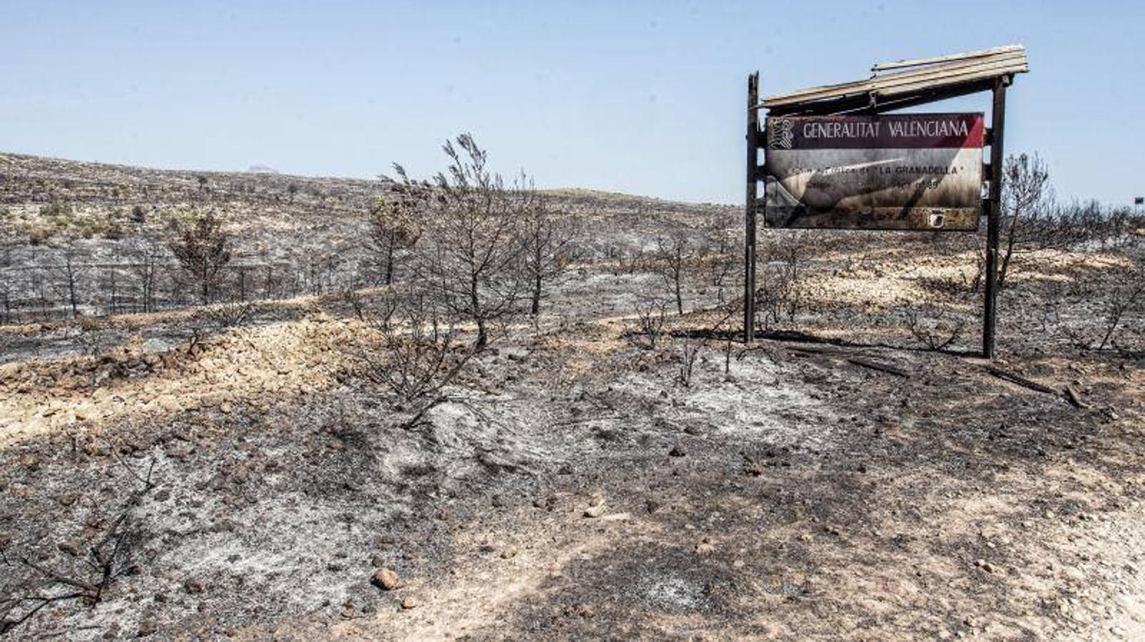 Xàbia y Benitatxell, calcinadas tras el incendio