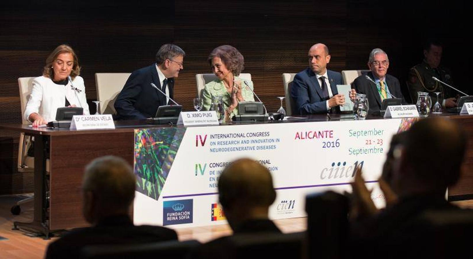 La Reina Sofía preside un congreso de enfermedades neurodegenerativas en Alicante