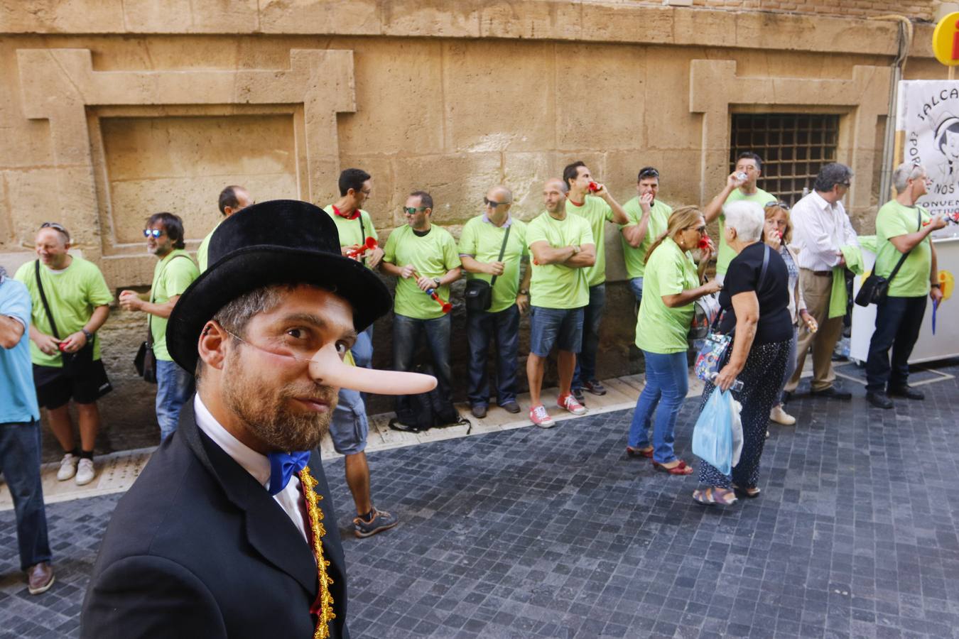 Protesta en el pleno de septiembre en Murcia