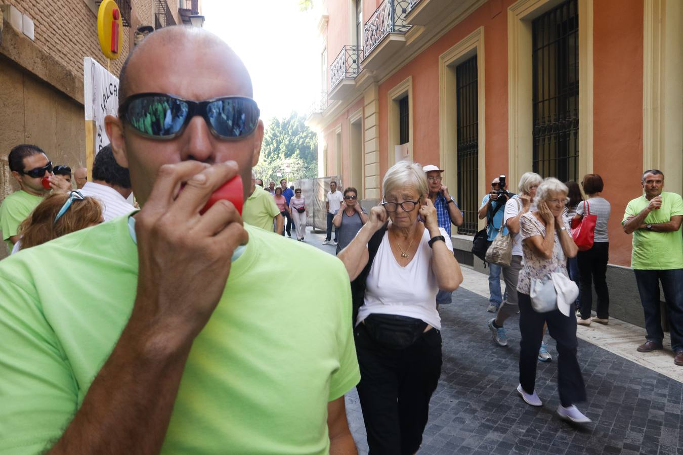 Protesta en el pleno de septiembre en Murcia