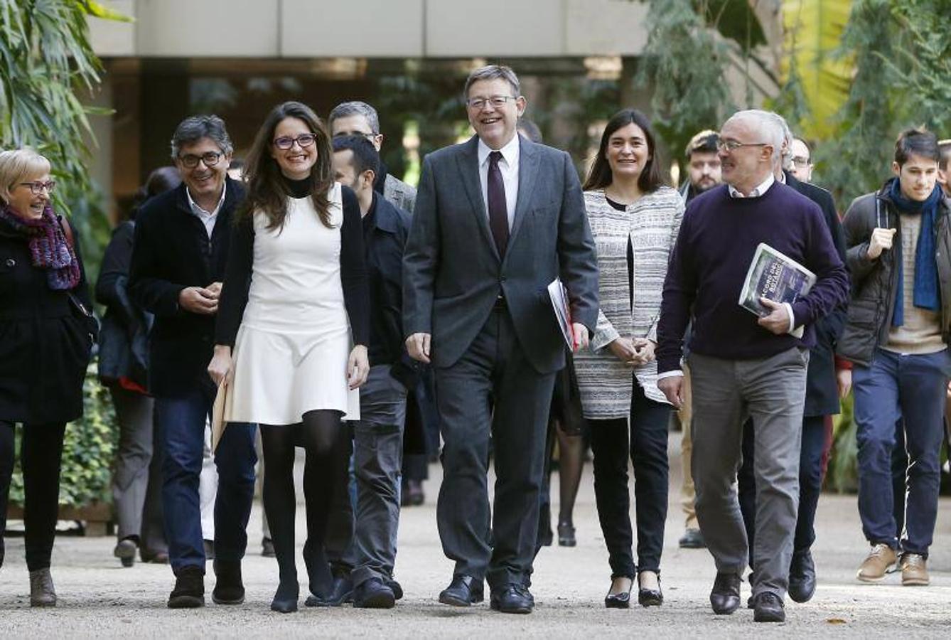 PSPV, Compromís y Podemos renuevan el Pacto del Botánico