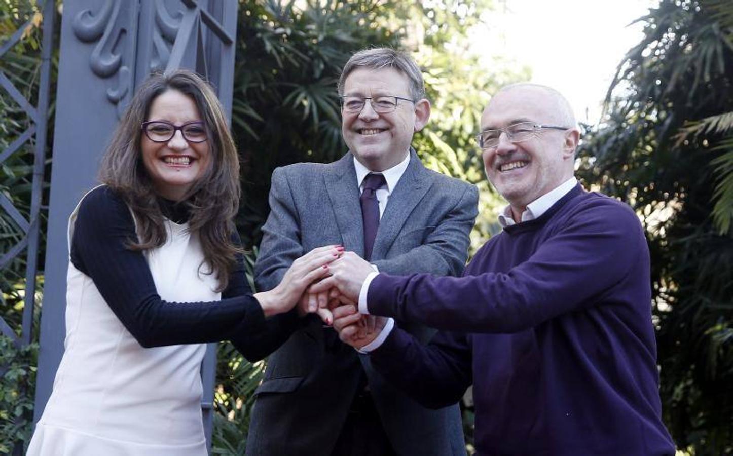 PSPV, Compromís y Podemos renuevan el Pacto del Botánico