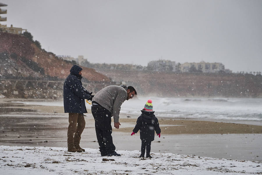 Nieve en el litoral de la Vega Baja