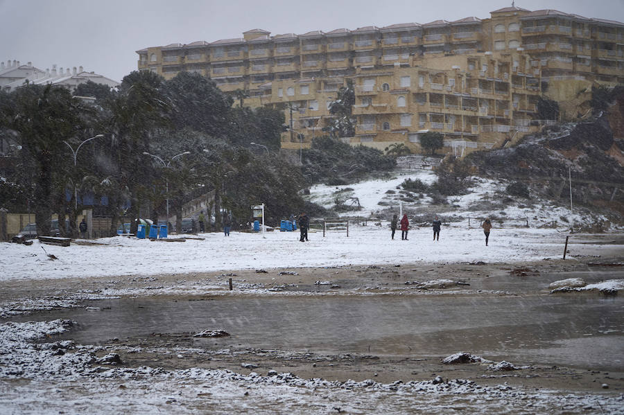 Nieve en el litoral de la Vega Baja