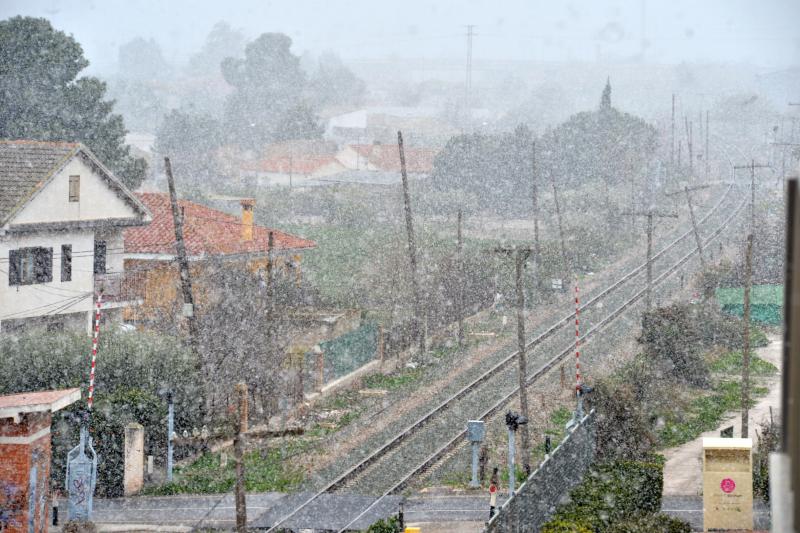 La nieve deja huella en Lorca