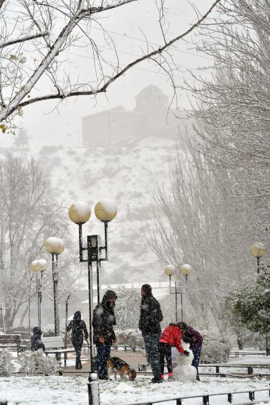 La nieve deja huella en Lorca