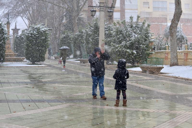 La nieve deja huella en Lorca