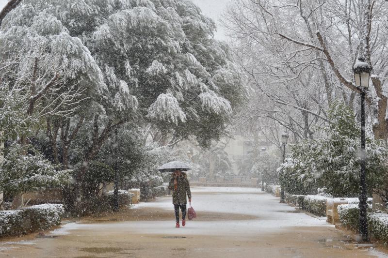 La nieve deja huella en Lorca