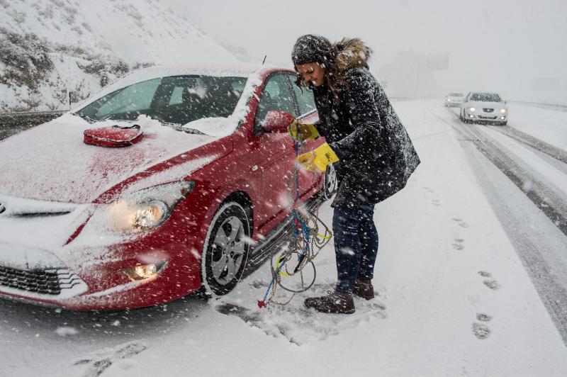 La ola de frío circula por el Puerto de la Cadena